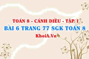 Bài 6 trang 77 SGK Toán 8 tập 1 Cánh Diều